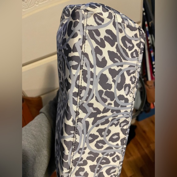 Coach Gray Leopard Print Tote - Picture 3 of 7